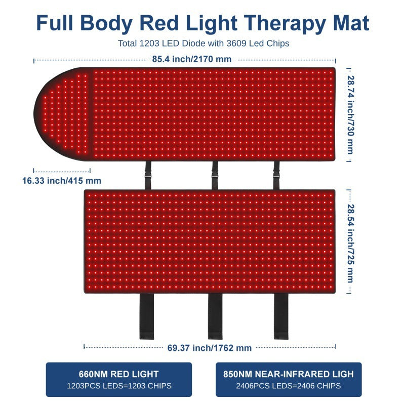 Almohadilla de Terapia con Luz Roja e Infrarroja – Alivio y Bienestar para tu Cuerpo y Mente