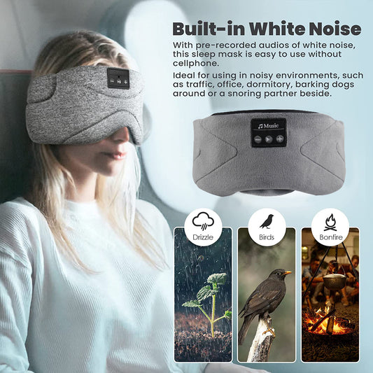 Bluetooth Sleep Mask with White Noise – Relaxation and Restful Sleep with Advanced Technology