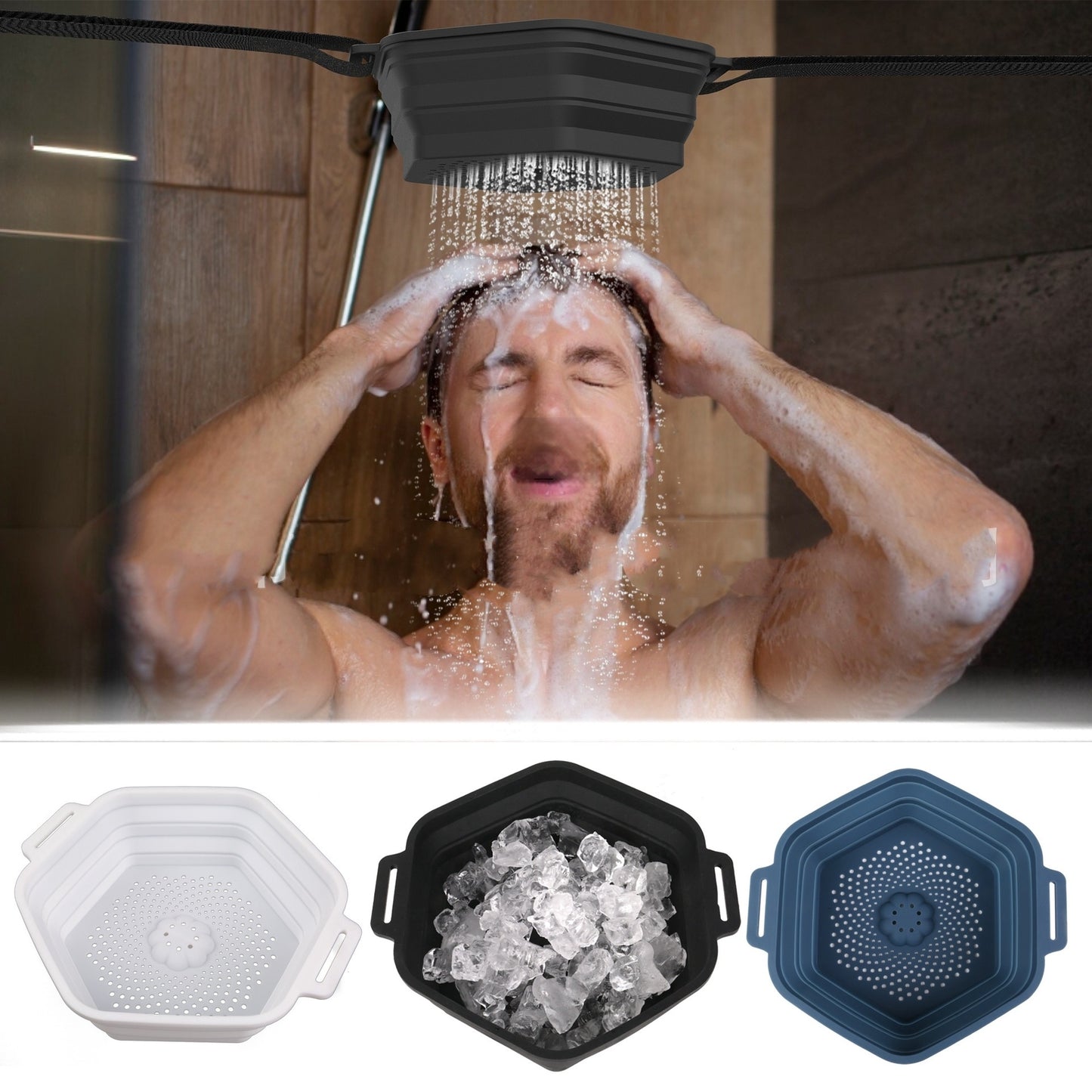 Foldable Ice Shower for Bathroom 🧊🚿