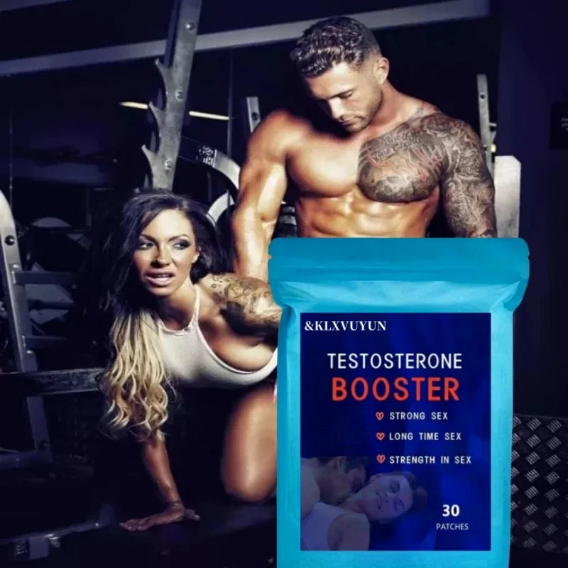 Testosterone Booster – 30 Parches Transdérmicos con Maca y Shilajit para Energía, Resistencia y Fuerza