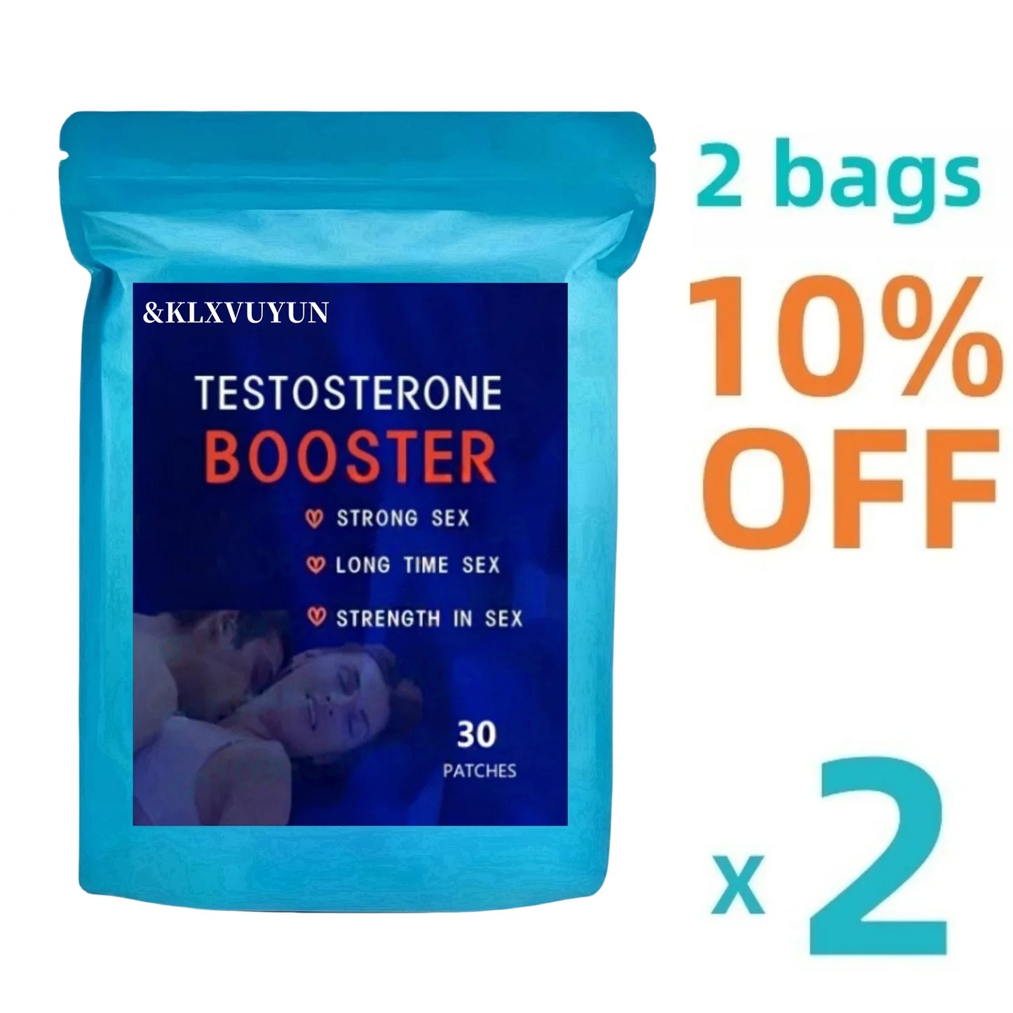 Testosterone Booster – 30 Parches Transdérmicos con Maca y Shilajit para Energía, Resistencia y Fuerza