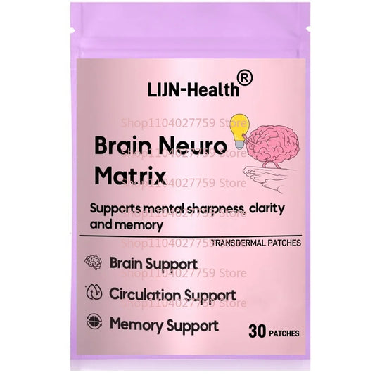 Nootropic Vitamin Brain Matrix – 30 Parches Transdérmicos para Memoria, Enfoque y Envejecimiento Saludable