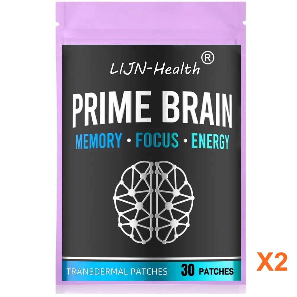 Parches para Memoria y Concentración con Ginkgo Biloba, Melena de León y Vitamina B12